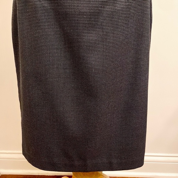 Worthington Grey Black Houndstooth Black Panel Lined Career Pencil Skirt Size 12 - Picture 3 of 10